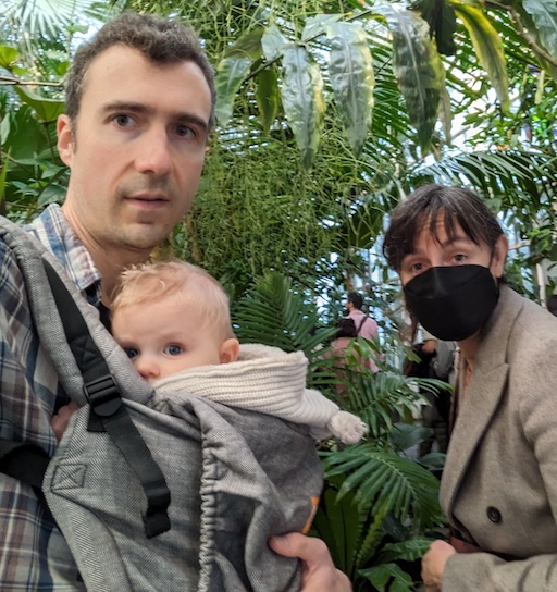 The family at the Conservatory of Flowers in Golden Gate Park